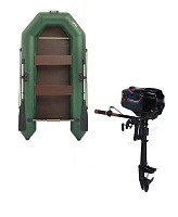 Комплект лодк ПВХ Tulin Победа 2800 слань + мотор 3,5